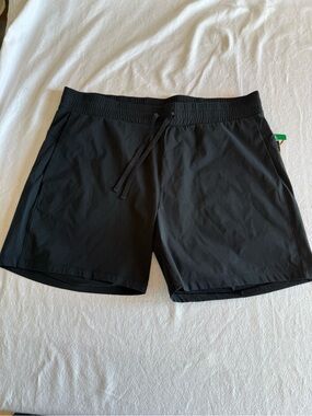 Tuff Athletics Black Women's Athletic Shorts with Drawstring